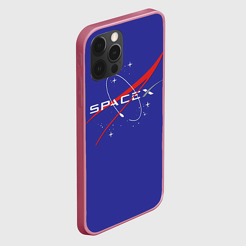 Чехол iPhone 12 Pro Space X / 3D-Малиновый – фото 2