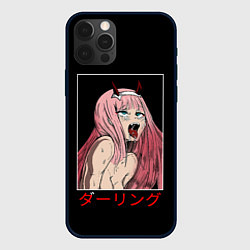 Чехол для iPhone 12 Pro Зеро ту ahegao франкс, цвет: 3D-черный