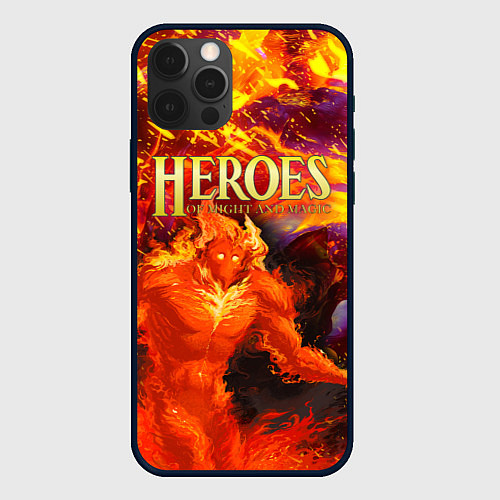 Чехол iPhone 12 Pro HoM Огненный / 3D-Черный – фото 1
