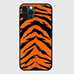 Чехол для iPhone 12 Pro Шкура тигра, цвет: 3D-черный