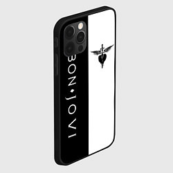 Чехол для iPhone 12 Pro BON JOVI BLACK WHITE, цвет: 3D-черный — фото 2