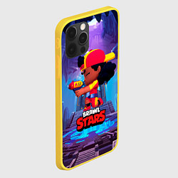 Чехол для iPhone 12 Pro Мэг с пушкой Brawl stars, цвет: 3D-желтый — фото 2