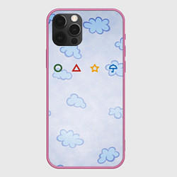 Чехол для iPhone 12 Pro Ojingeo geim - Облака, цвет: 3D-малиновый