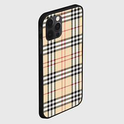 Чехол для iPhone 12 Pro Клетчатый принт в стиле Burberry, цвет: 3D-черный — фото 2