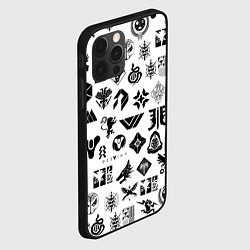 Чехол для iPhone 12 Pro DESTINY 2 LOGO PATTERN ДЕСТИНИ, цвет: 3D-черный — фото 2