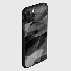 Чехол для iPhone 12 Pro Чб абстракция, цвет: 3D-черный — фото 2