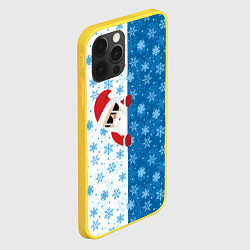 Чехол для iPhone 12 Pro С Новым Годом дед мороз, цвет: 3D-желтый — фото 2