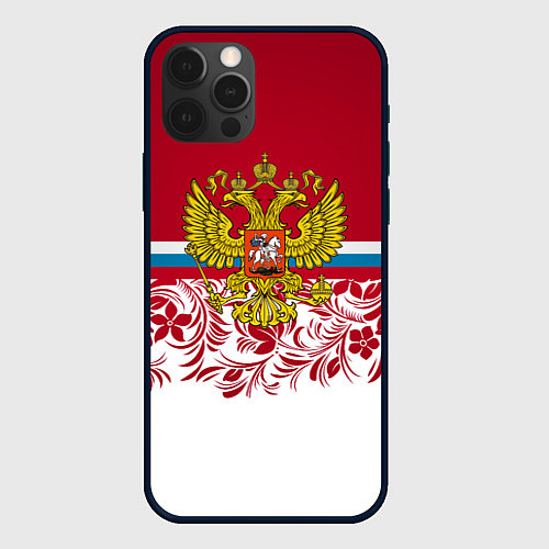 Чехол iPhone 12 Pro Российский герб / 3D-Черный – фото 1