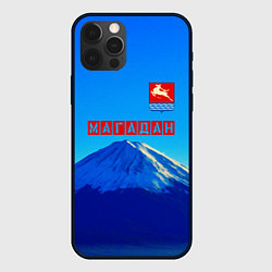 Чехол для iPhone 12 Pro Магадан герб, цвет: 3D-черный