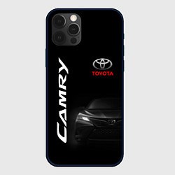 Чехол для iPhone 12 Pro Черная Тойота Камри, цвет: 3D-черный