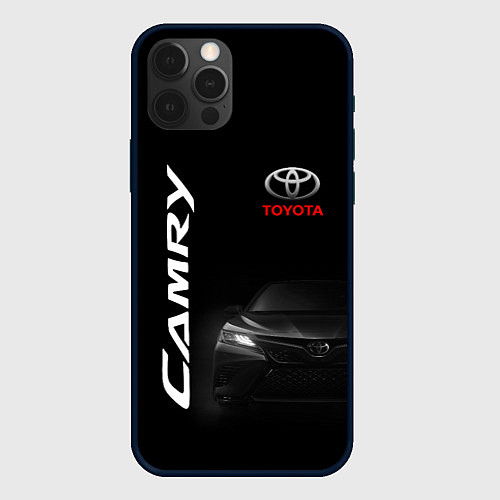 Чехол iPhone 12 Pro Черная Тойота Камри / 3D-Черный – фото 1