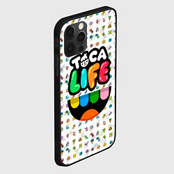 Чехол для iPhone 12 Pro Toca Boca Тока Бока Паттерн, цвет: 3D-черный — фото 2