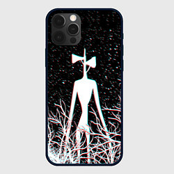Чехол iPhone 12 Pro СИРЕНОГОЛОВЫЙ ГЛИТЧ ЛЕС, КОСМОС