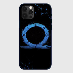 Чехол для iPhone 12 Pro GOD OF WAR LOGO ЭМБЛЕМА РАГНАРЁК, цвет: 3D-черный