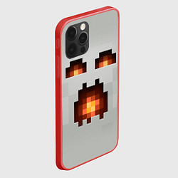 Чехол для iPhone 12 Pro МАЙНКРАФТ, ГАСТ ОГНЕННЫЙ, цвет: 3D-красный — фото 2