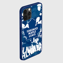 Чехол для iPhone 12 Pro Торонто Мейпл Лифс, Toronto Maple Leafs, цвет: 3D-тёмно-синий — фото 2