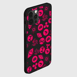 Чехол для iPhone 12 Pro КРИПТОВАЛЮТЫ CRYPTO КРИПТА НЕОН, цвет: 3D-черный — фото 2
