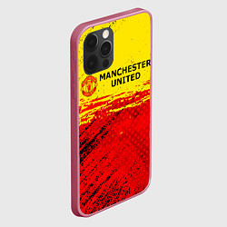 Чехол для iPhone 12 Pro Manchester United: Дьяволы, цвет: 3D-малиновый — фото 2