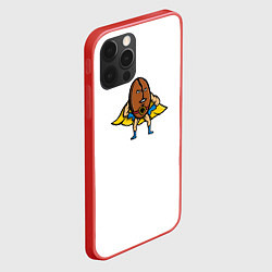 Чехол для iPhone 12 Pro Кофейный Супергерой, цвет: 3D-красный — фото 2