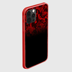 Чехол для iPhone 12 Pro BLACK RED CAMO RED MILLITARY, цвет: 3D-красный — фото 2