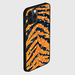 Чехол для iPhone 12 Pro Новогодняя шкура тигра, цвет: 3D-черный — фото 2
