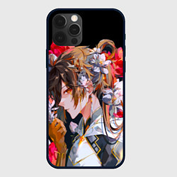 Чехол для iPhone 12 Pro Чжун Ли в цветах Genshin impact, цвет: 3D-черный