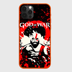 Чехол для iPhone 12 Pro GOD OF WAR ГОД ОФ ВАР БРЫЗГИ ГРАНЖ, цвет: 3D-красный