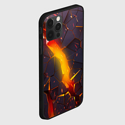 Чехол для iPhone 12 Pro ТРЕХМЕРНЫЕ ИСКРЫ 3D ПЛИТЫ 3D ИСКРЫ, цвет: 3D-черный — фото 2