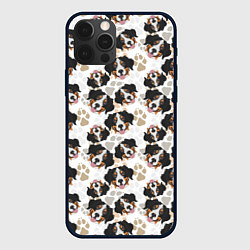 Чехол для iPhone 12 Pro Зенненхунд Бернский, цвет: 3D-черный