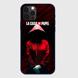 Чехол для iPhone 12 Pro Бумажный дом Человек в капюшоне, цвет: 3D-черный
