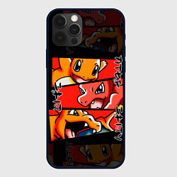Чехол для iPhone 12 Pro РЫЖИЙ ДРАКОН ПОКЕМОНЫ ЧАРМАНДЕР, цвет: 3D-черный