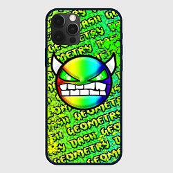 Чехол для iPhone 12 Pro Geometry Dash: Acid Green, цвет: 3D-черный