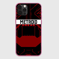 Чехол iPhone 12 Pro Metroid Dread Black Red Logo
