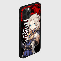 Чехол для iPhone 12 Pro ГЕНШИН ИМПАКТ АЛЬБЕДО GENSHIN IMPACT ALBEDO, цвет: 3D-черный — фото 2