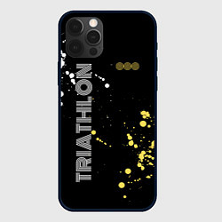 Чехол для iPhone 12 Pro Triathlon Триатлон, цвет: 3D-черный