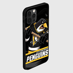Чехол для iPhone 12 Pro Питтсбург Пингвинз, Pittsburgh Penguins, цвет: 3D-черный — фото 2