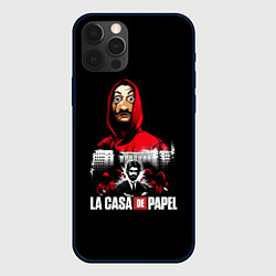 Чехол для iPhone 12 Pro СЕРИАЛ БУМАЖНЫЙ ДОМ LA CASA DE PAPEL, цвет: 3D-черный