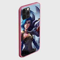 Чехол для iPhone 12 Pro ЛИГА ЛЕГЕНД ДЖИНКС JINX, цвет: 3D-малиновый — фото 2