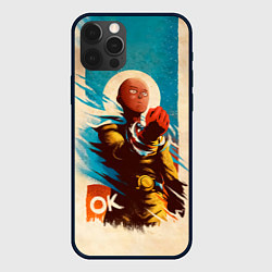 Чехол для iPhone 12 Pro One Punch-Man Эпичный Сайтама, цвет: 3D-черный