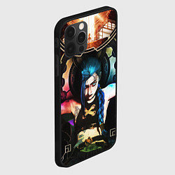 Чехол для iPhone 12 Pro ARCANE JINX ОБЛОЖКА LEAGUE OF LEGENDS, цвет: 3D-черный — фото 2