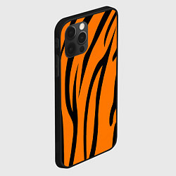 Чехол для iPhone 12 Pro Текстура тиграtiger, цвет: 3D-черный — фото 2