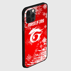 Чехол для iPhone 12 Pro Free Fire - Новогодний, цвет: 3D-черный — фото 2