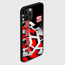 Чехол для iPhone 12 Pro SEAT СЕАТ, цвет: 3D-черный — фото 2