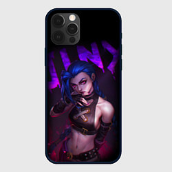 Чехол iPhone 12 Pro JINX ARCANE НАДПИСЬ LEAGUE OF LEGENDS