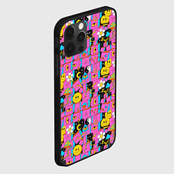 Чехол для iPhone 12 Pro Психоделика Инь-Янь, цвет: 3D-черный — фото 2