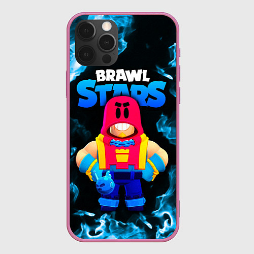 Чехол iPhone 12 Pro Grom Гром Brawl Stars / 3D-Малиновый – фото 1