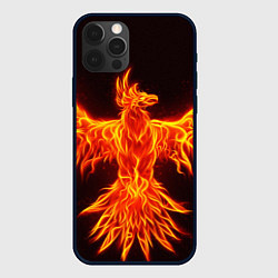 Чехол для iPhone 12 Pro ОГНЕННЫЙ ФЕНИКС FIRE PHOENIX, цвет: 3D-черный