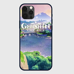 Чехол для iPhone 12 Pro МИР ГЕНШИН ИМПАКТ ТЕВАЙТ GENSHIN IMPACT, цвет: 3D-черный