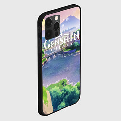 Чехол для iPhone 12 Pro МИР ГЕНШИН ИМПАКТ ТЕВАЙТ GENSHIN IMPACT, цвет: 3D-черный — фото 2