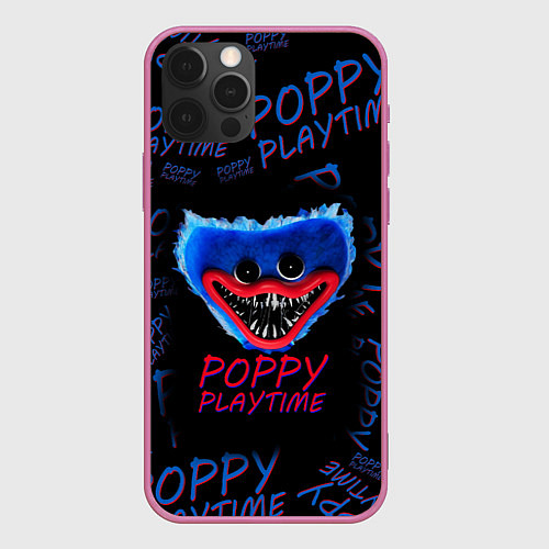 Чехол iPhone 12 Pro Poppy Playtime Хагги Вагги Кукла / 3D-Малиновый – фото 1